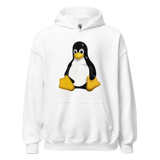 The Linux Tux Hoodie (unisex) White / m.