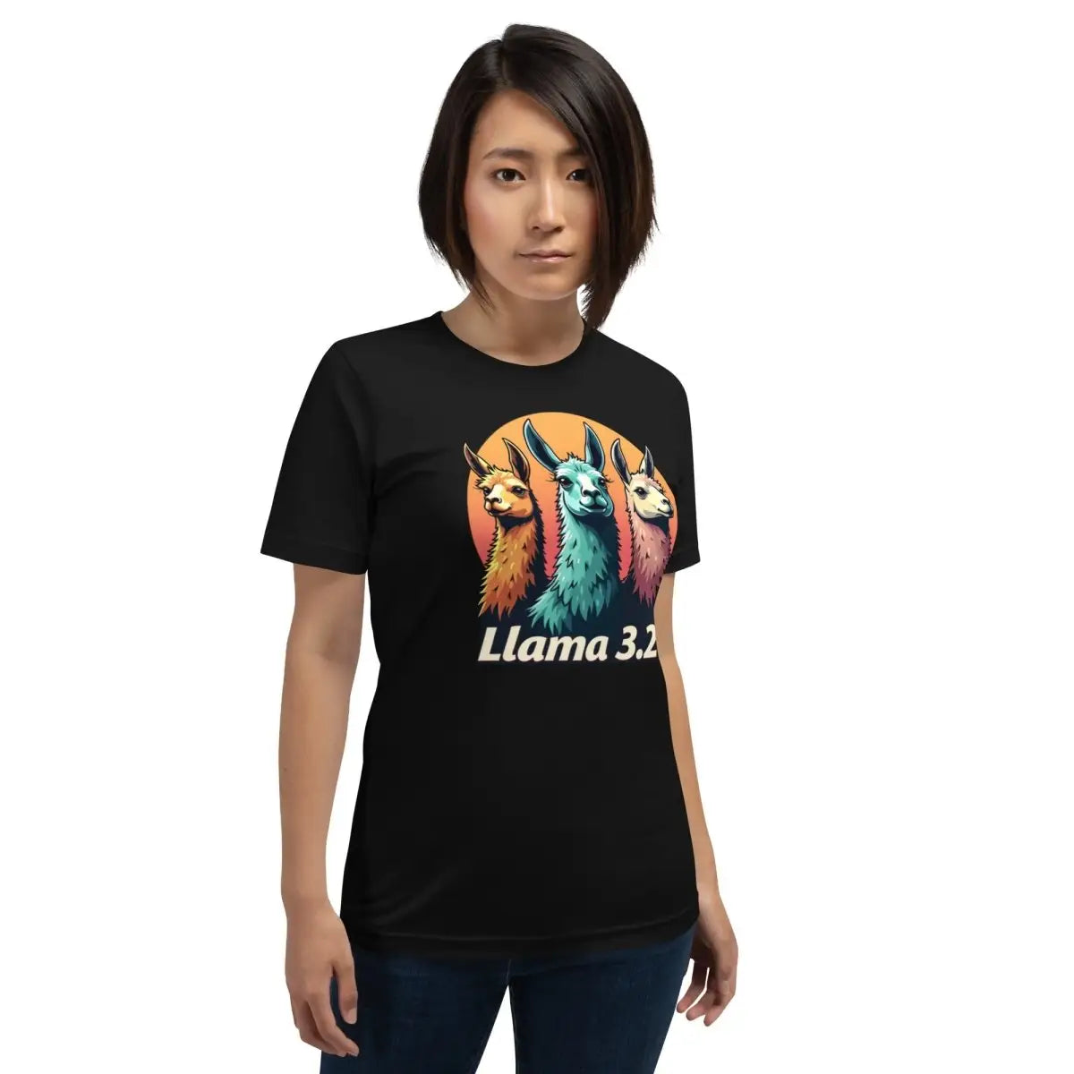 Llama 3.2 Llamas at Sunset T-Shirt (unisex)