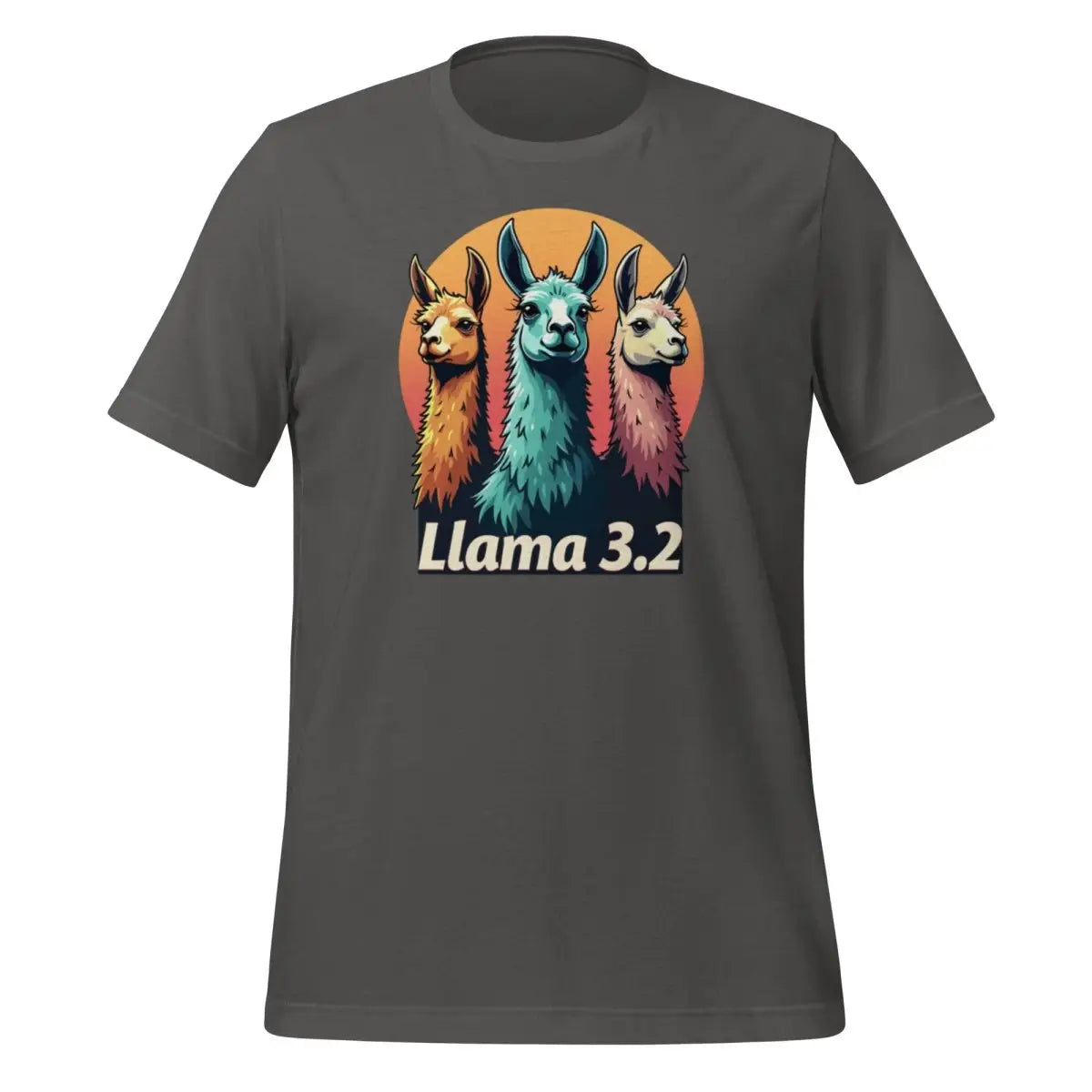 Llama 3.2 Llamas at Sunset T-Shirt (unisex) - Asphalt / M