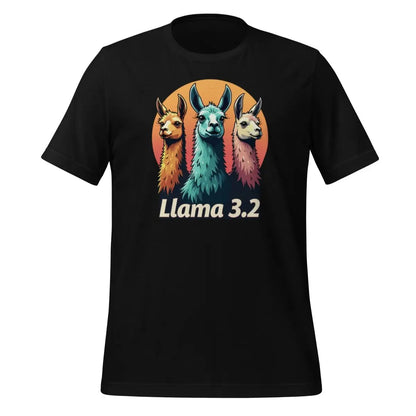 Llama 3.2 Llamas at Sunset T-Shirt (unisex) - Black / M