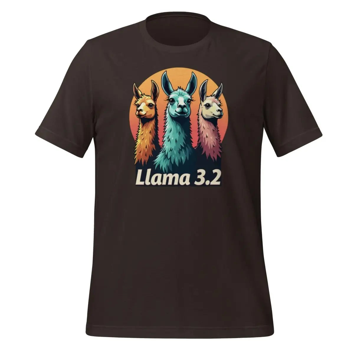 Llama 3.2 Llamas at Sunset T-Shirt (unisex) - Brown / M