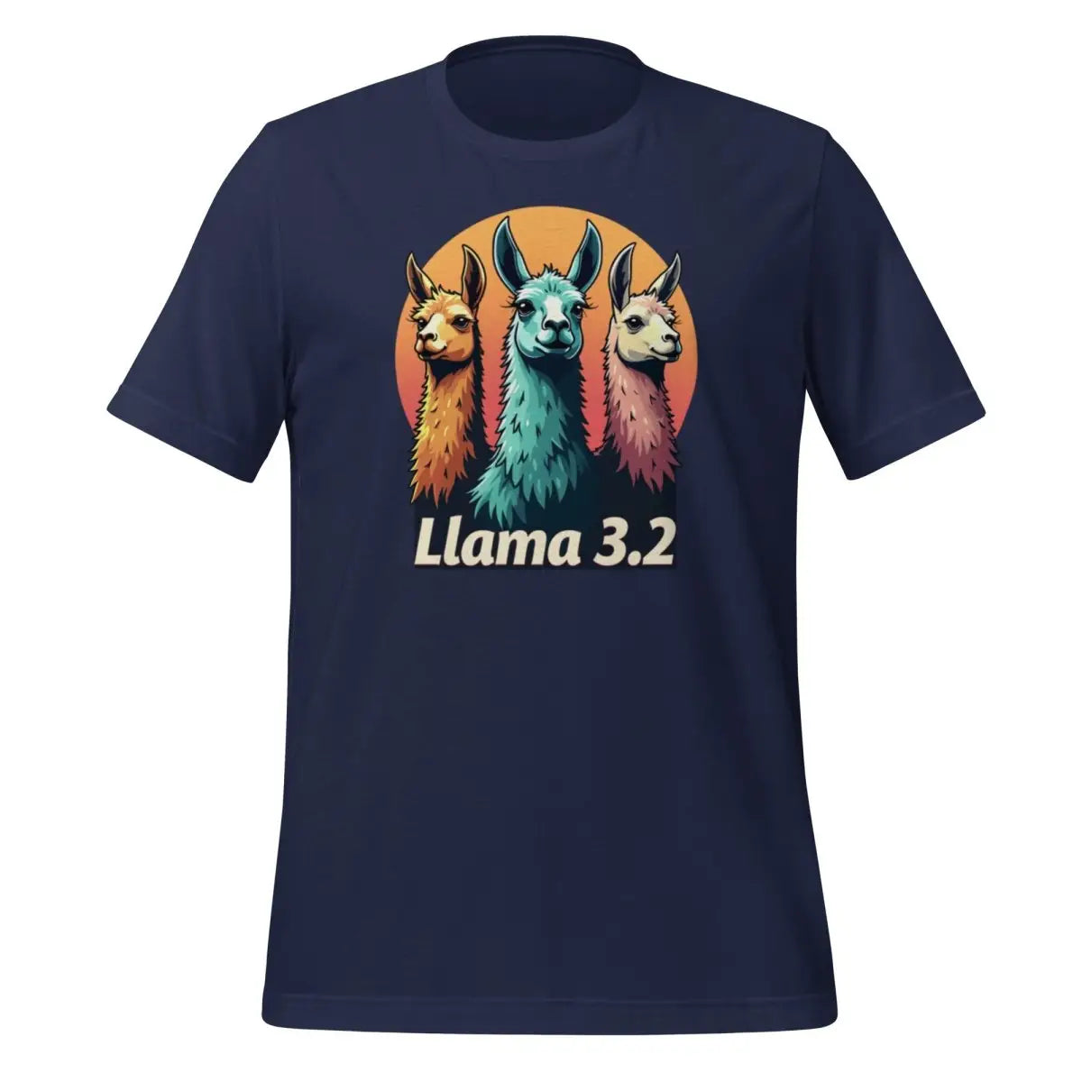 Llama 3.2 Llamas at Sunset T-Shirt (unisex) - Navy / M