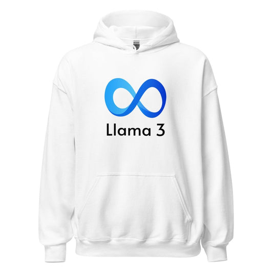 Llama 3 Hoodie 2 (unisex) - White - AI Store