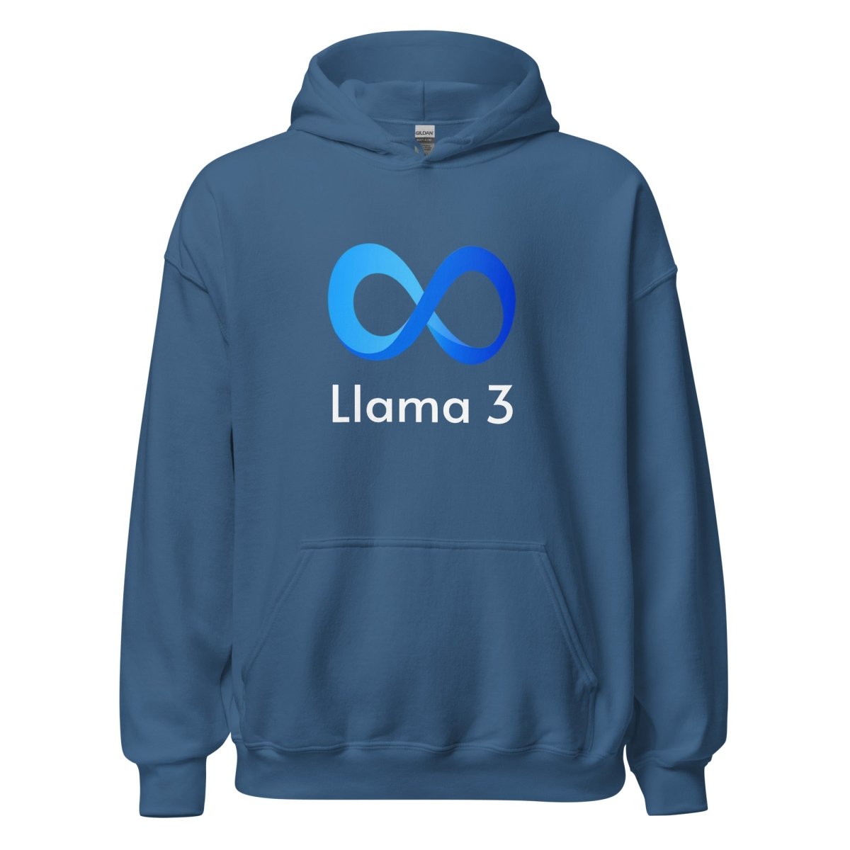 Llama 3 Hoodie (unisex) - Indigo Blue - AI Store