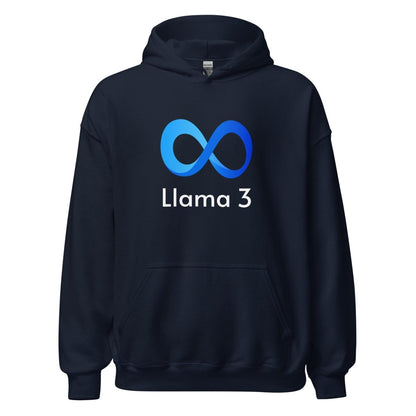 Llama 3 Hoodie (unisex) - Navy - AI Store