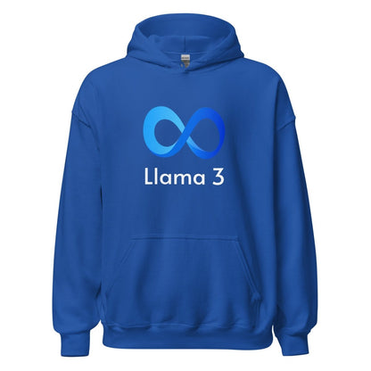 Llama 3 Hoodie (unisex) - Royal - AI Store