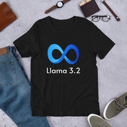 Llama 3.2 T-Shirt (unisex) - Black - AI Store