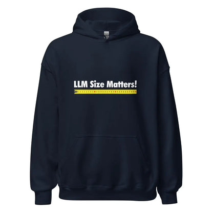 The Llm Size Matters! Hoodie (unisex) Navy / m.