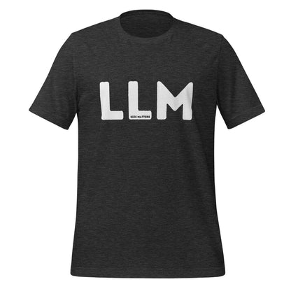 LLM SIZE MATTERS T-Shirt 2 (unisex) - Dark Grey Heather - AI Store