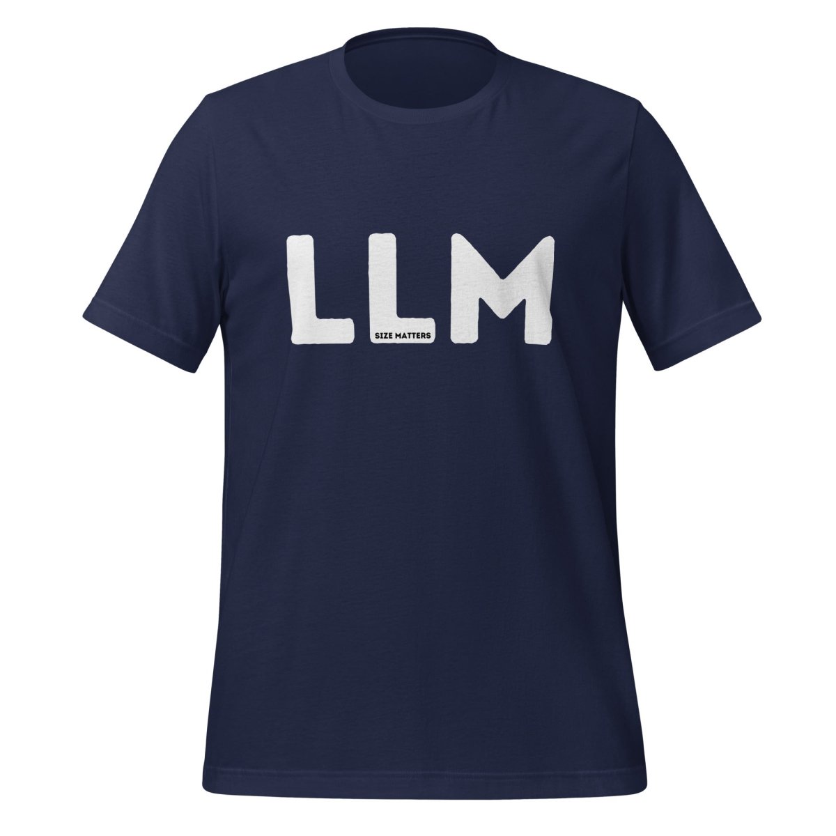 LLM SIZE MATTERS T-Shirt 2 (unisex) - Navy - AI Store