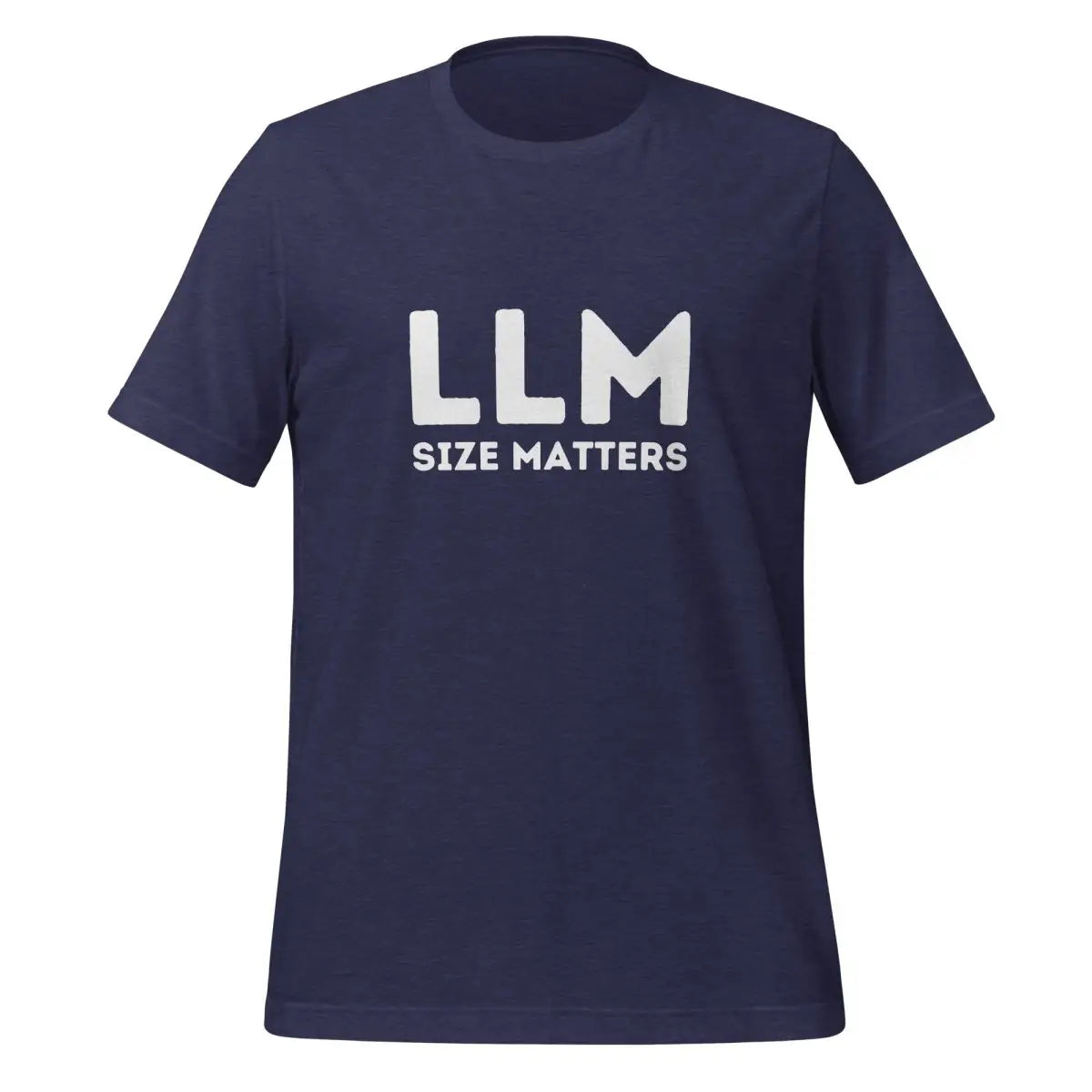 The Llm Size Matters T-shirt (unisex) Heather Midnight Navy / m.