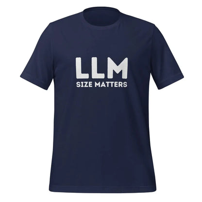 The Llm Size Matters T-shirt (unisex) Navy / m.