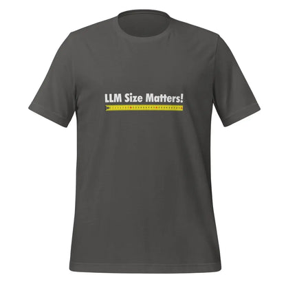 LLM Size Matters! T-Shirt (unisex) - Asphalt / M