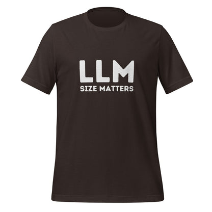 LLM SIZE MATTERS T-Shirt (unisex) - Brown - AI Store