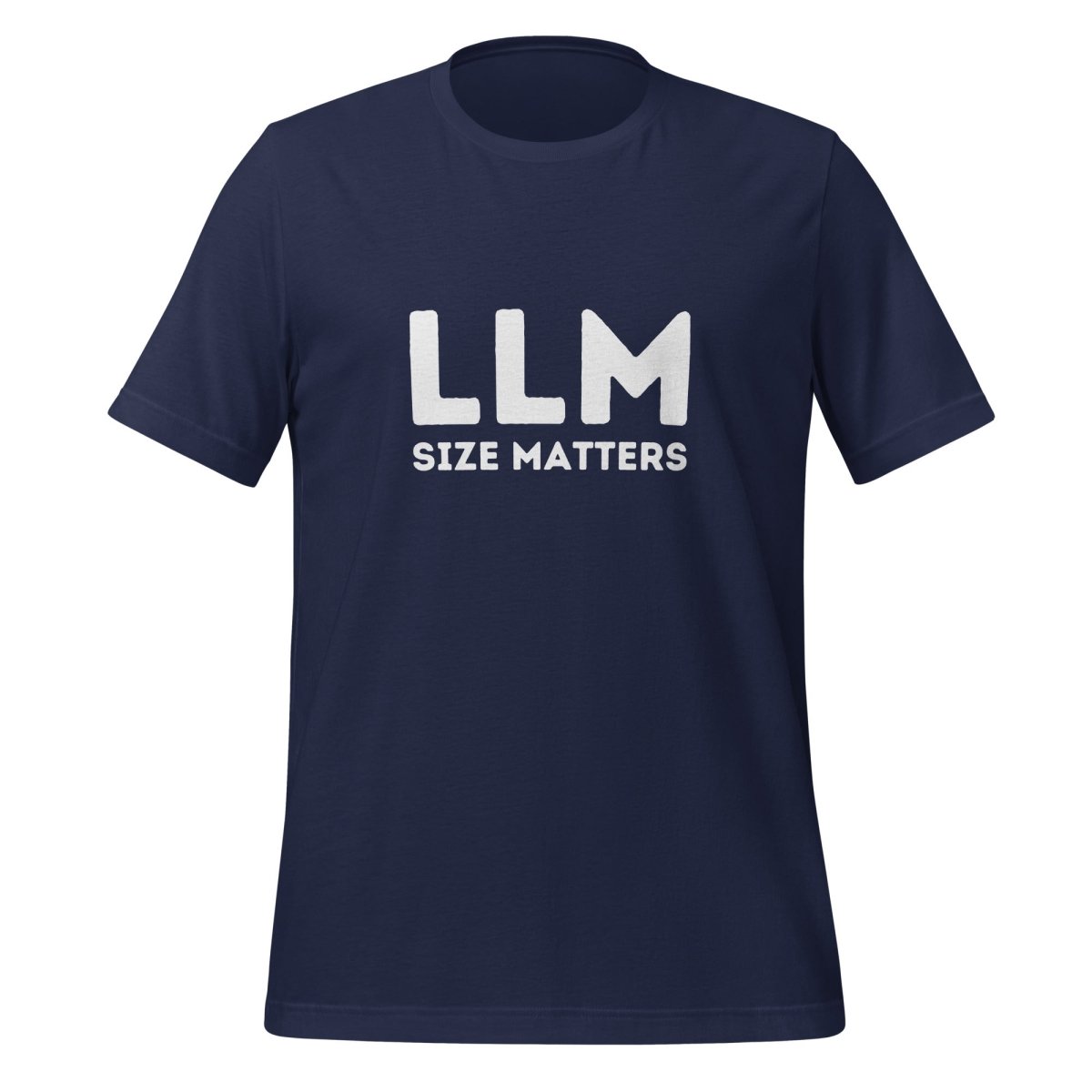 LLM SIZE MATTERS T-Shirt (unisex) - Navy - AI Store