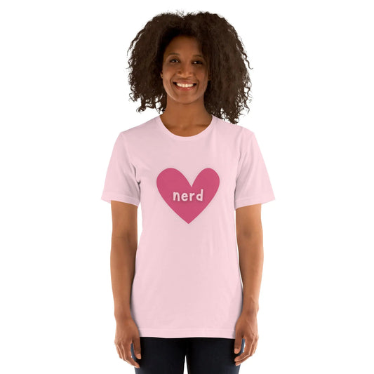 The Love Nerd Heart T-shirt (unisex).