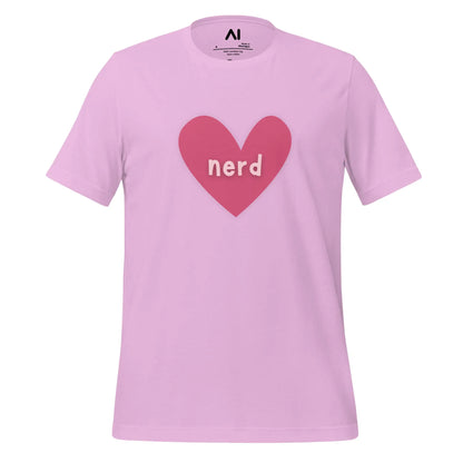 Love Nerd Heart T-Shirt (unisex) - Lilac / M