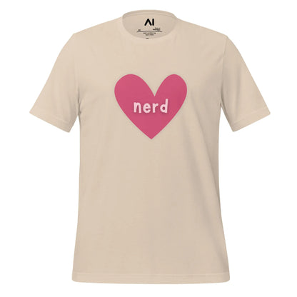 Love Nerd Heart T-Shirt (unisex) - Soft Cream / M