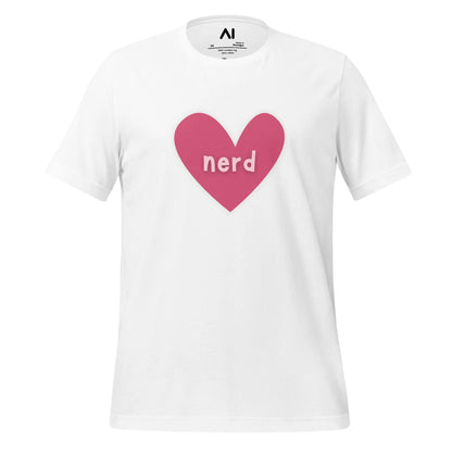 Love Nerd Heart T-Shirt (unisex) - White / M