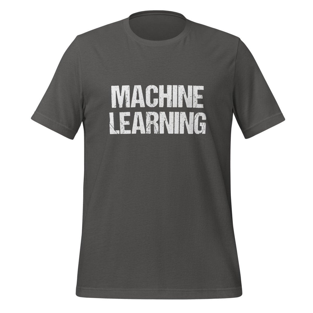 Machine Learning Distressed T - Shirt (unisex) - Asphalt - AI Store