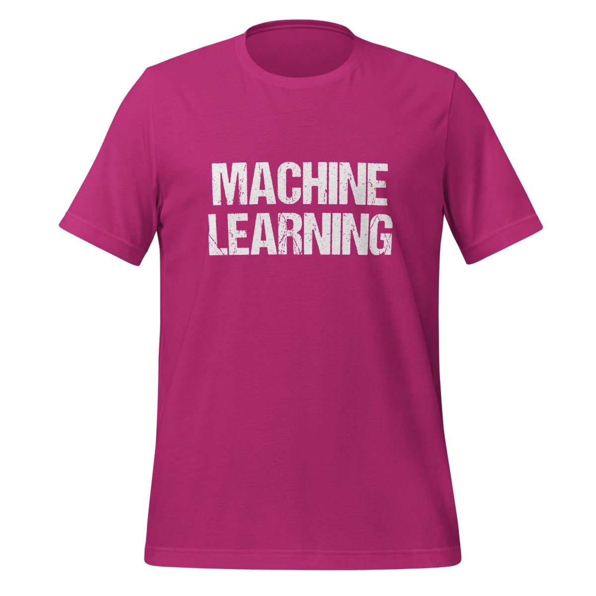 Machine Learning Distressed T - Shirt (unisex) - Berry - AI Store