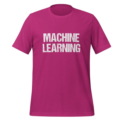 Machine Learning Distressed T - Shirt (unisex) - Berry - AI Store