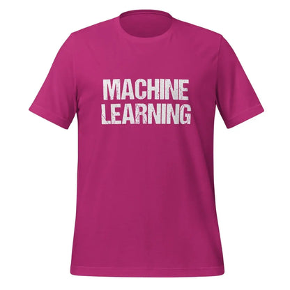 Machine Learning Distressed T-Shirt (unisex) - Berry / M