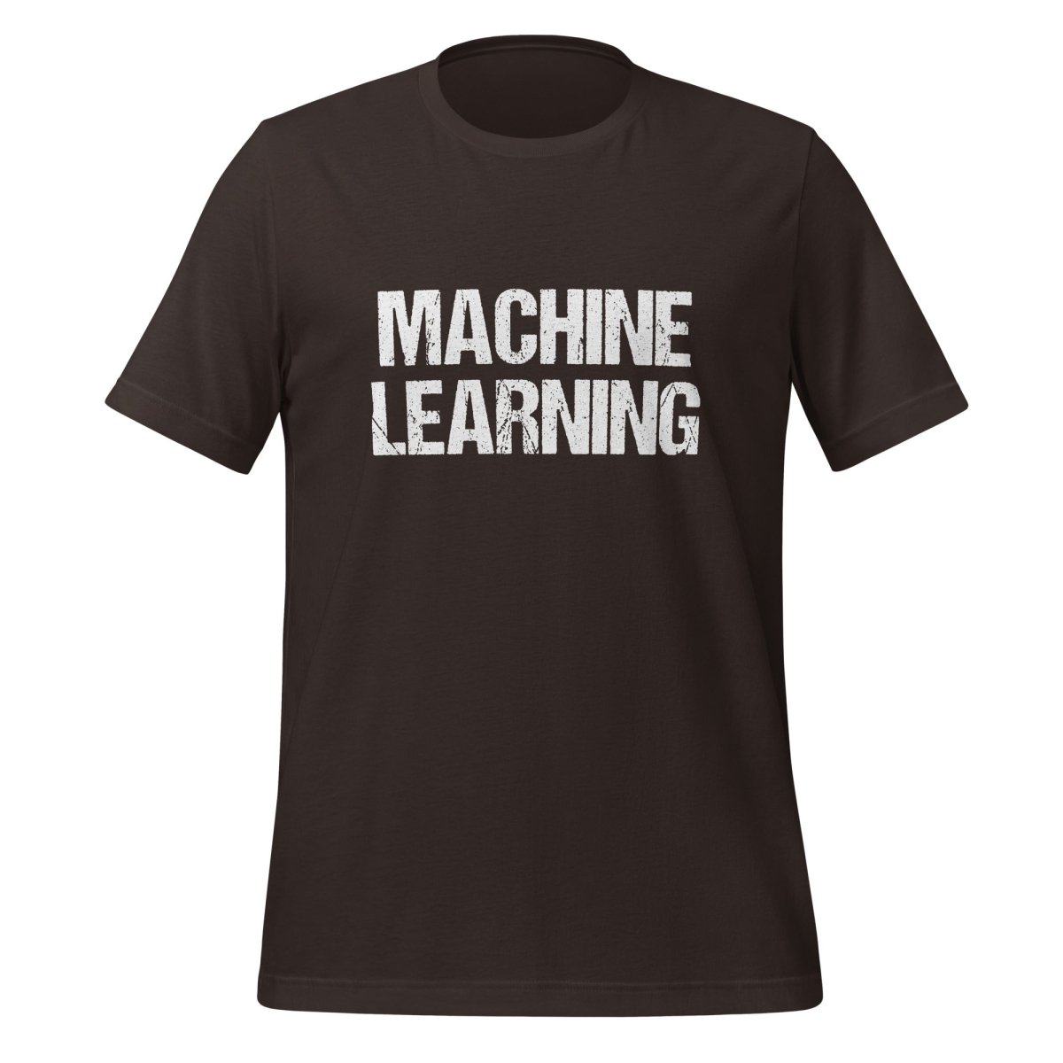 Machine Learning Distressed T - Shirt (unisex) - Brown - AI Store