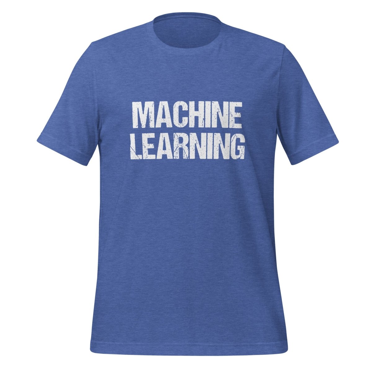 Machine Learning Distressed T - Shirt (unisex) - Heather True Royal - AI Store
