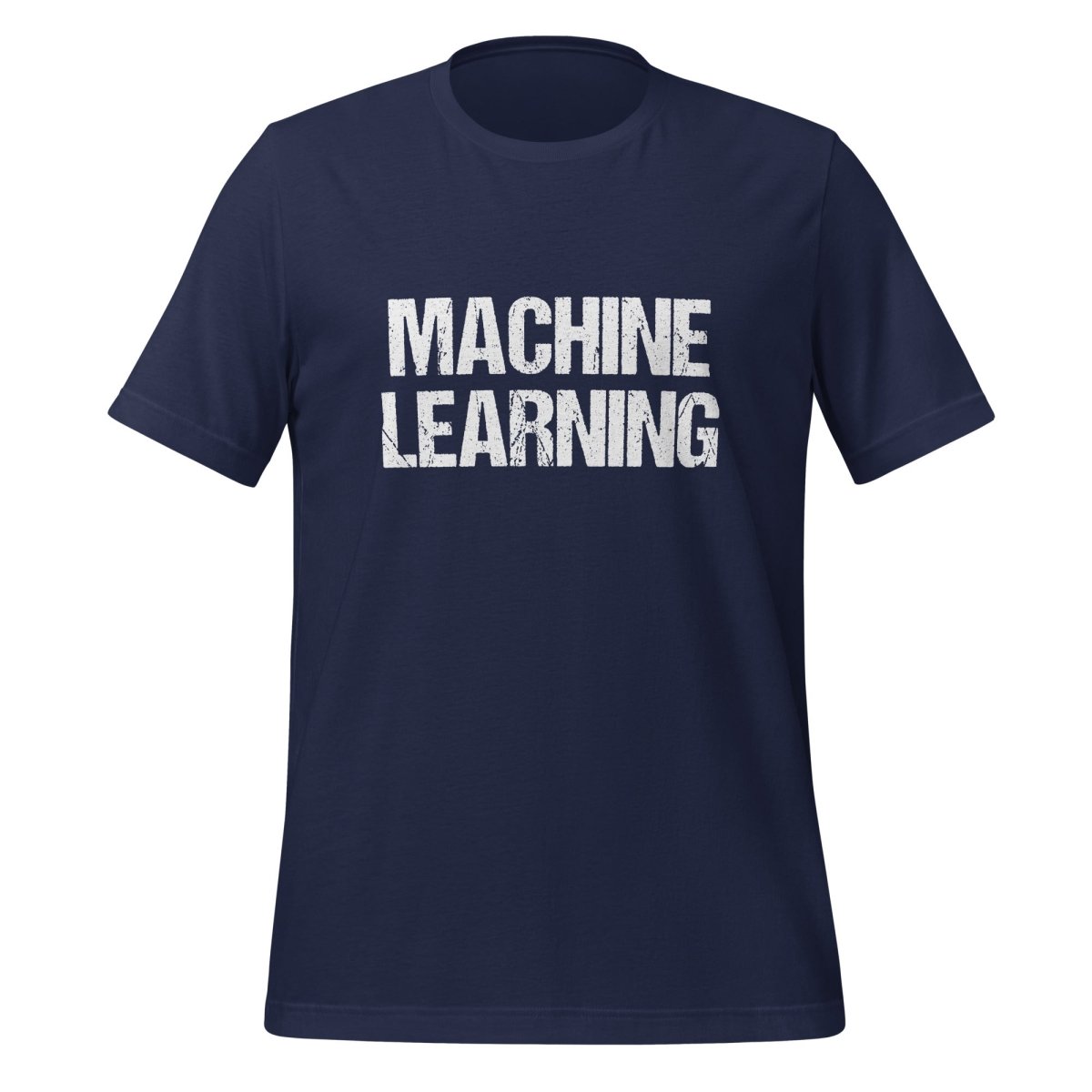 Machine Learning Distressed T - Shirt (unisex) - Navy - AI Store