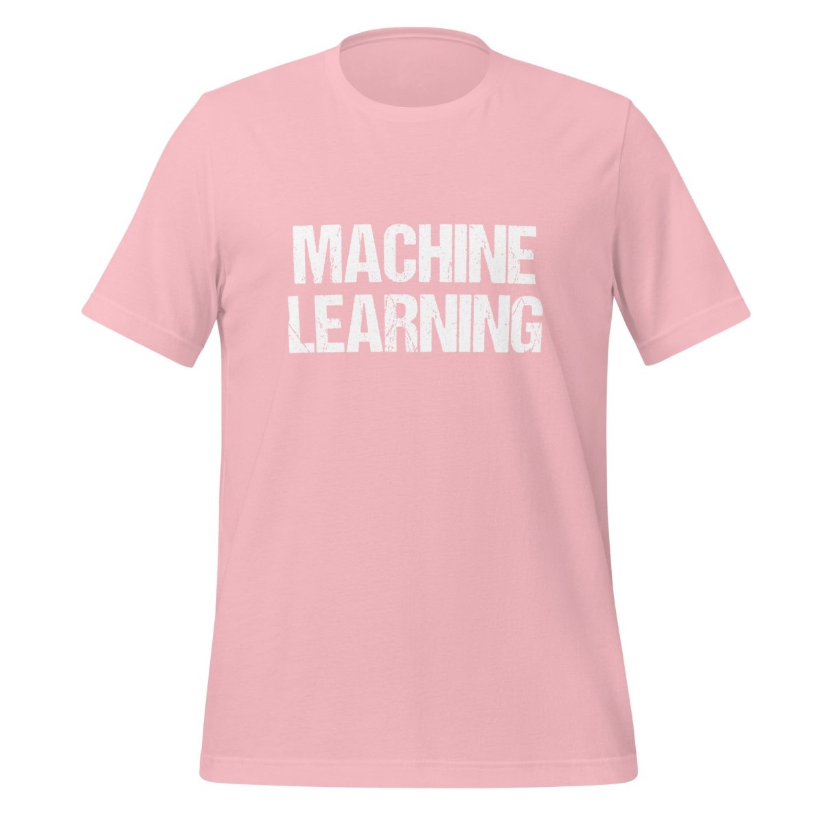 Machine Learning Distressed T - Shirt (unisex) - Pink - AI Store