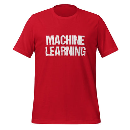 Machine Learning Distressed T - Shirt (unisex) - Red - AI Store