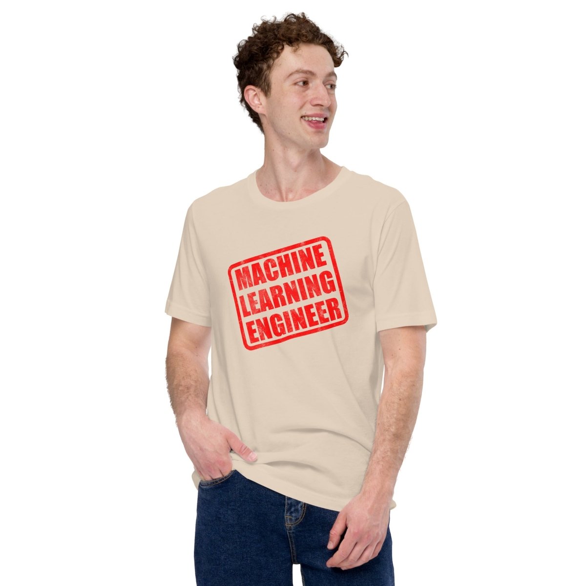 Machine Learning Engineer Stamp T - Shirt (unisex) - Soft Cream - AI Store