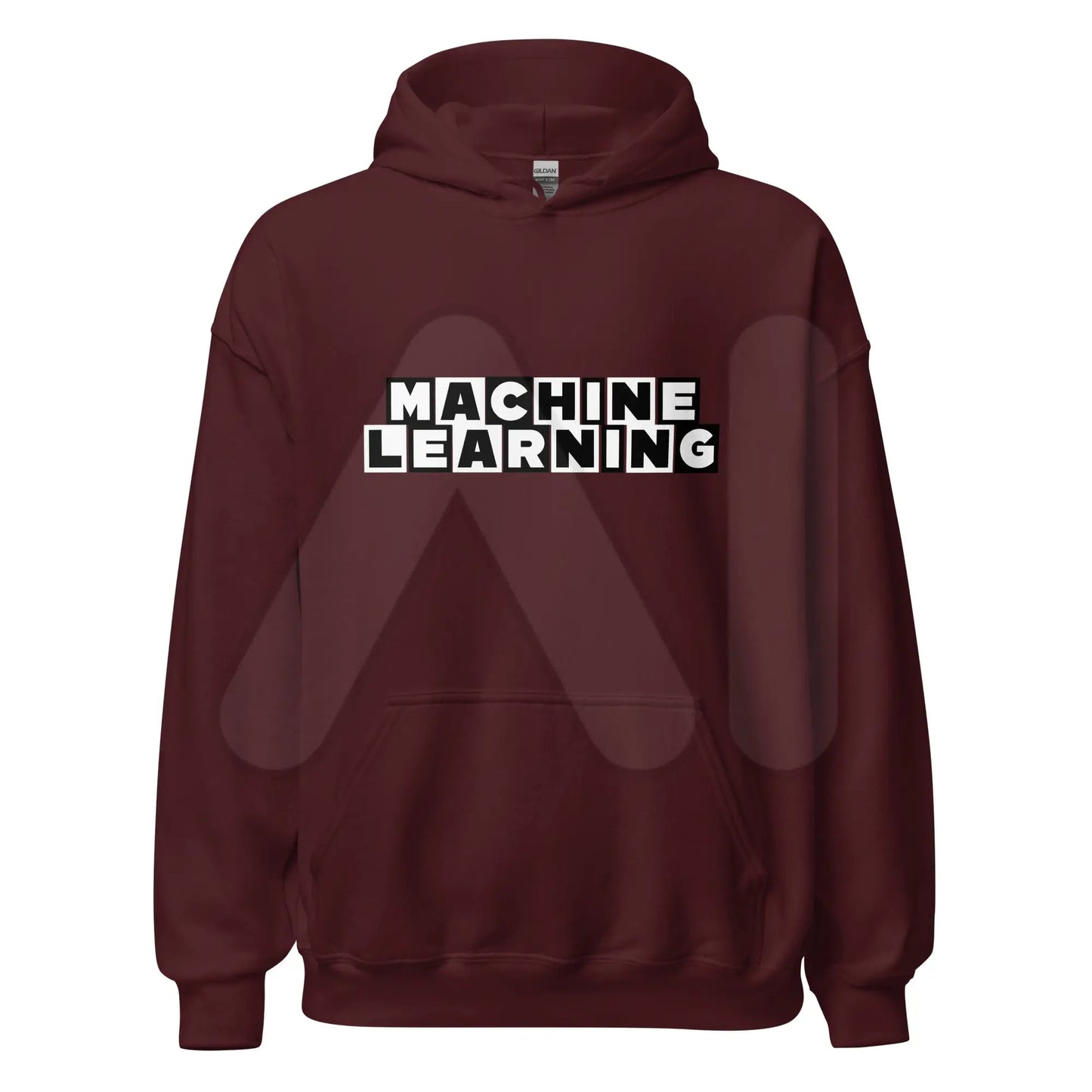 MACHINE LEARNING Network Hoodie (unisex) - Maroon / M