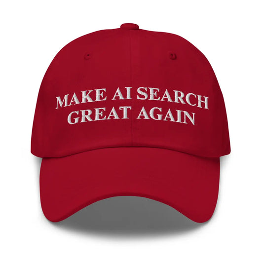 The Make Ai Search Great Again Cap Cranberry.