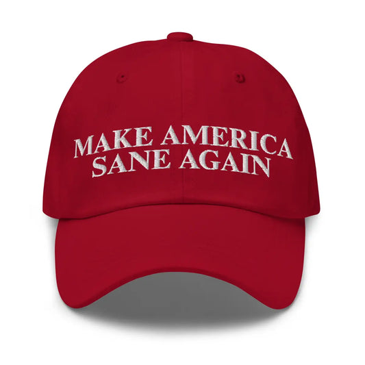 The Make America Sane Again Cap 2 Cranberry.