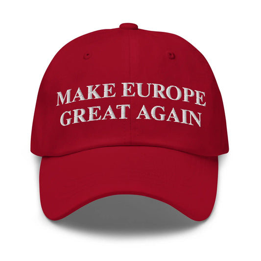 The Make Europe Great Again (mega) Cap Cranberry.