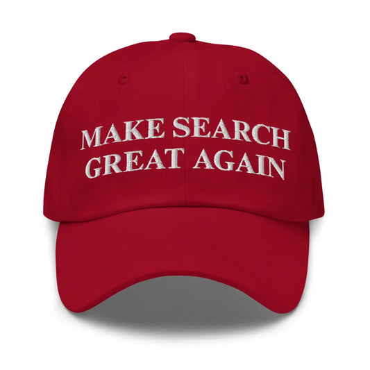 The Make Search Great Again Cap Cranberry.