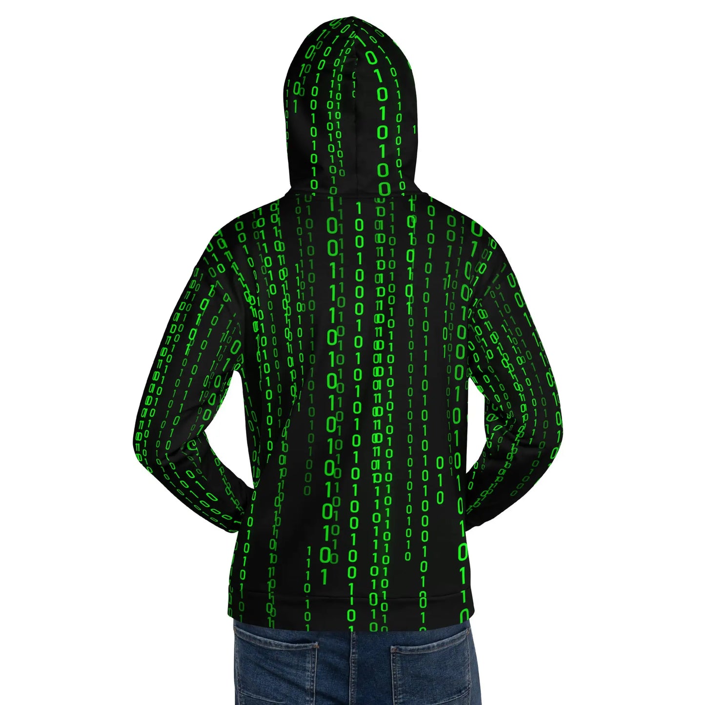 Matrix Falling Binary Hoodie (unisex)