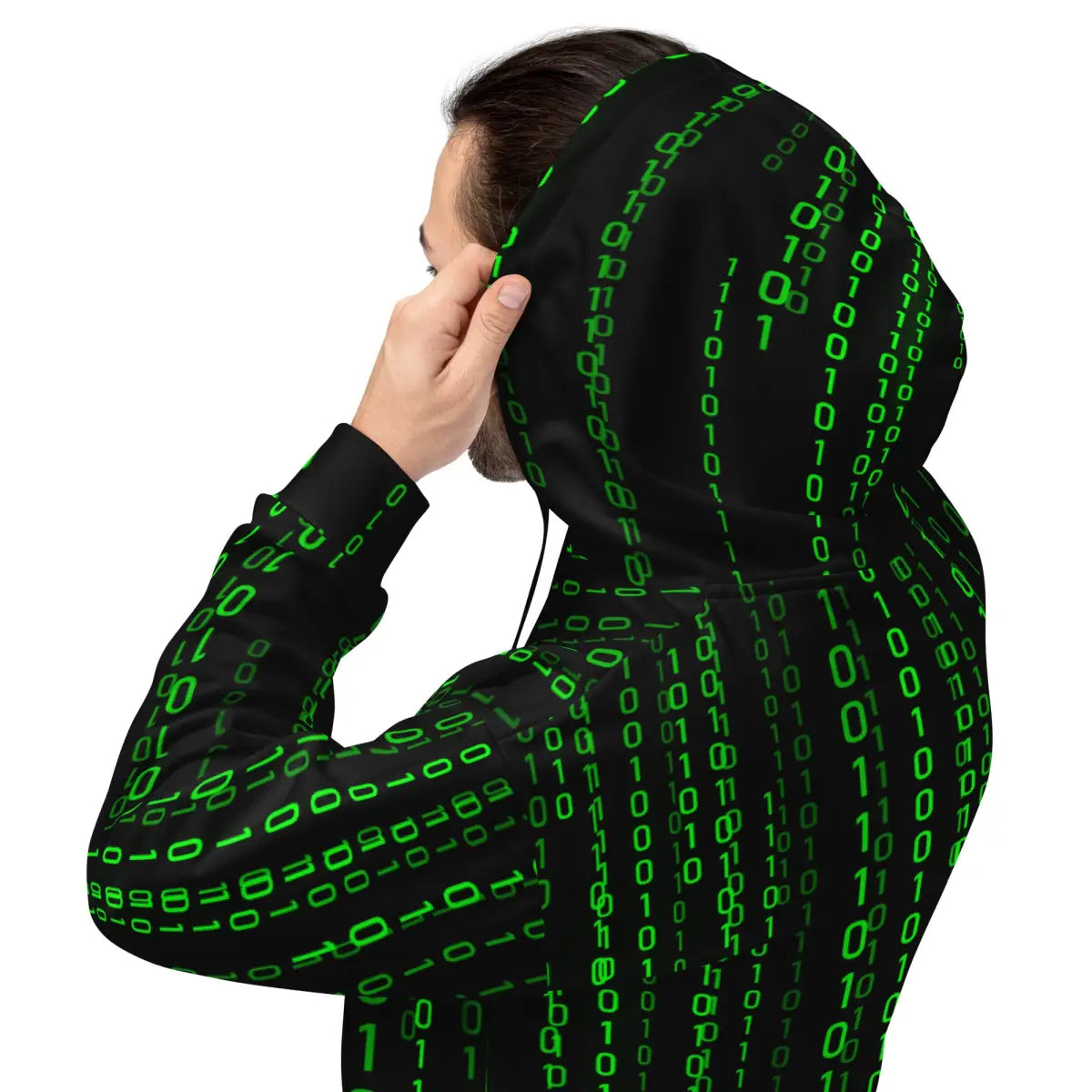 Matrix Falling Binary Hoodie (unisex)