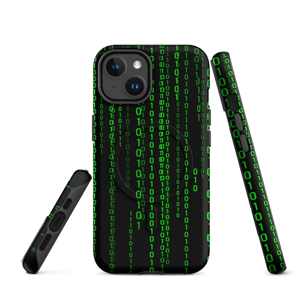 Matrix Falling Binary MagSafe® Tough Case for iPhone® - iPhone 14