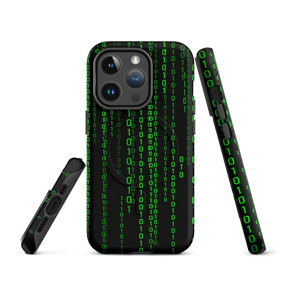 Matrix Falling Binary MagSafe® Tough Case for iPhone® - iPhone 14 Pro