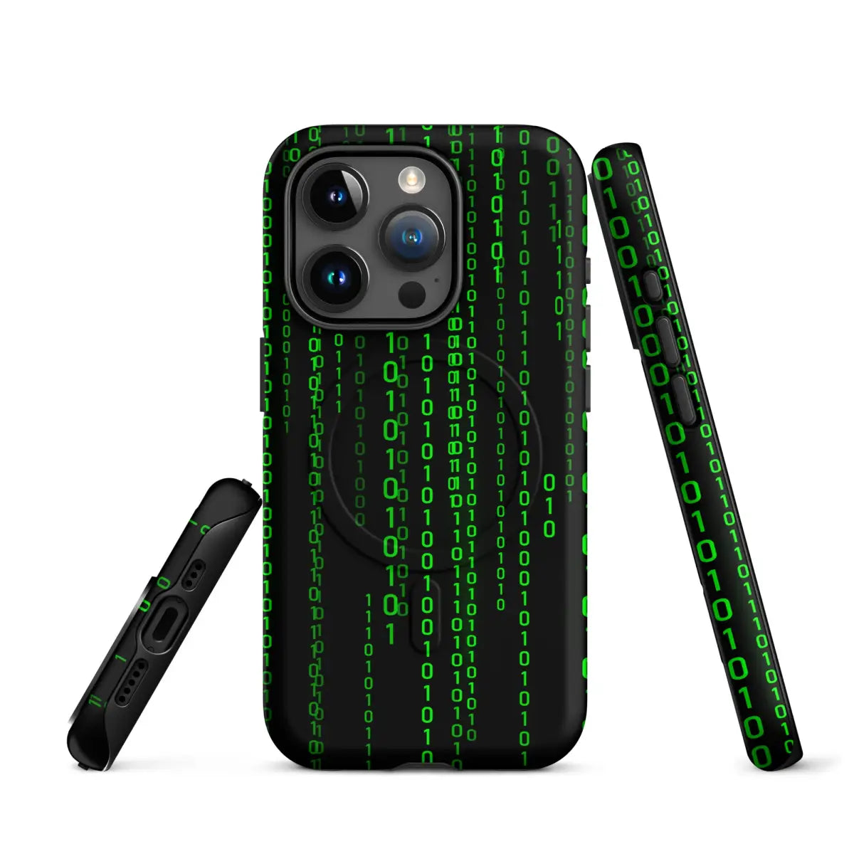 Matrix Falling Binary MagSafe® Tough Case for iPhone® - iPhone 15 Pro