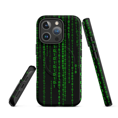 Matrix Falling Binary MagSafe® Tough Case for iPhone® - iPhone 16 Pro