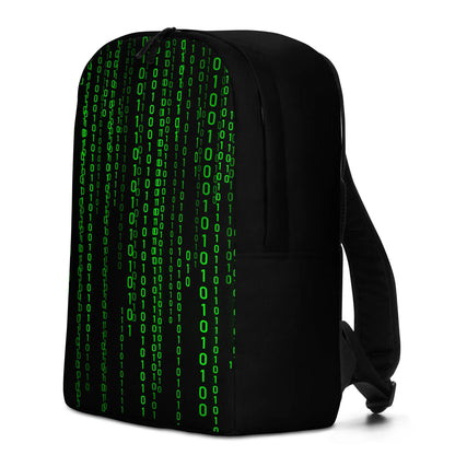 Matrix Falling Binary Minimalist Backpack