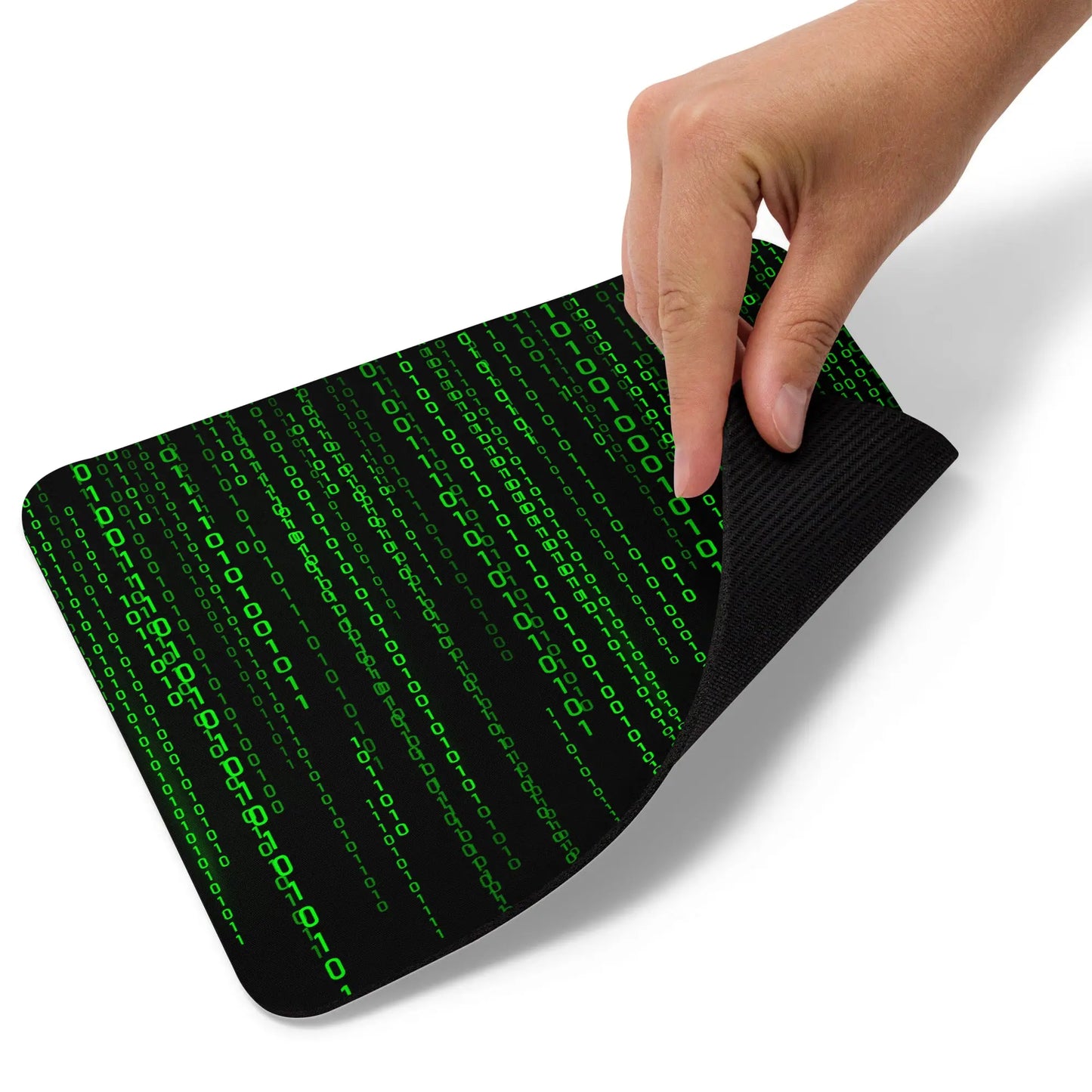 Matrix Falling Binary Mouse Pad