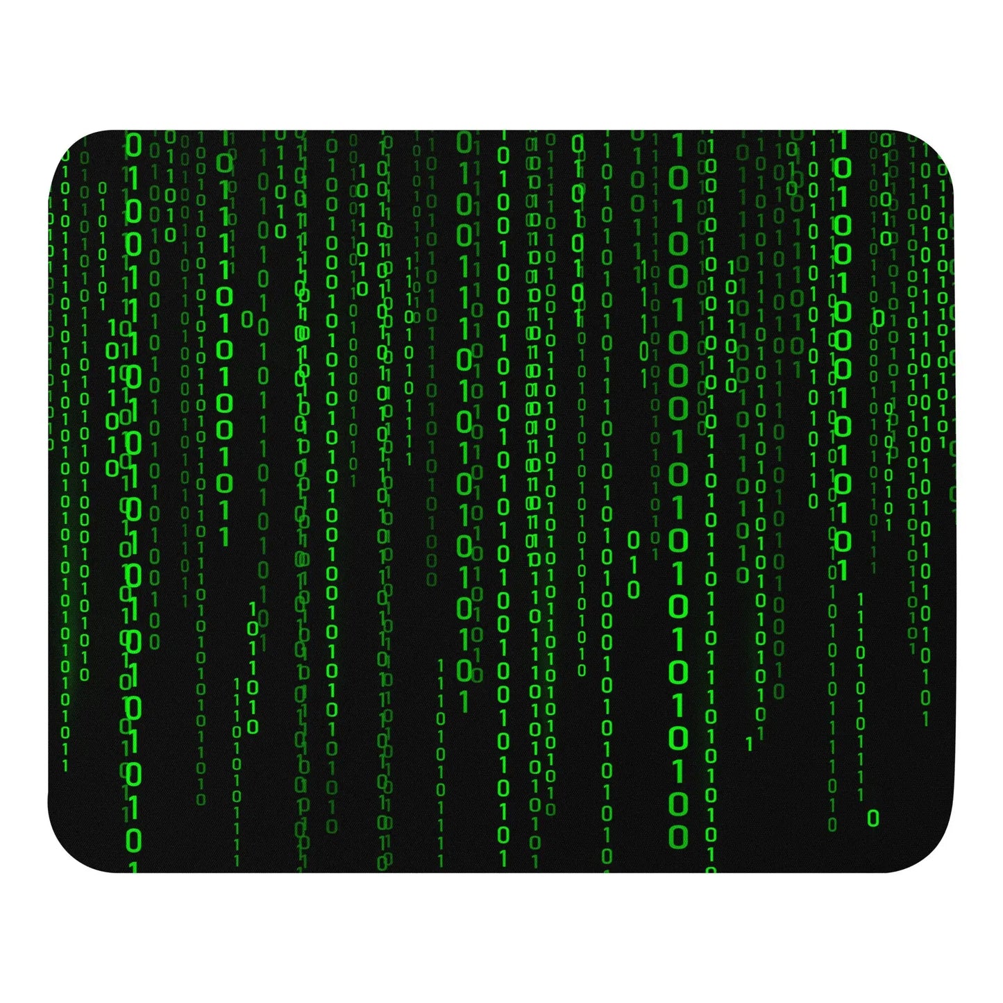 Matrix Falling Binary Mouse Pad