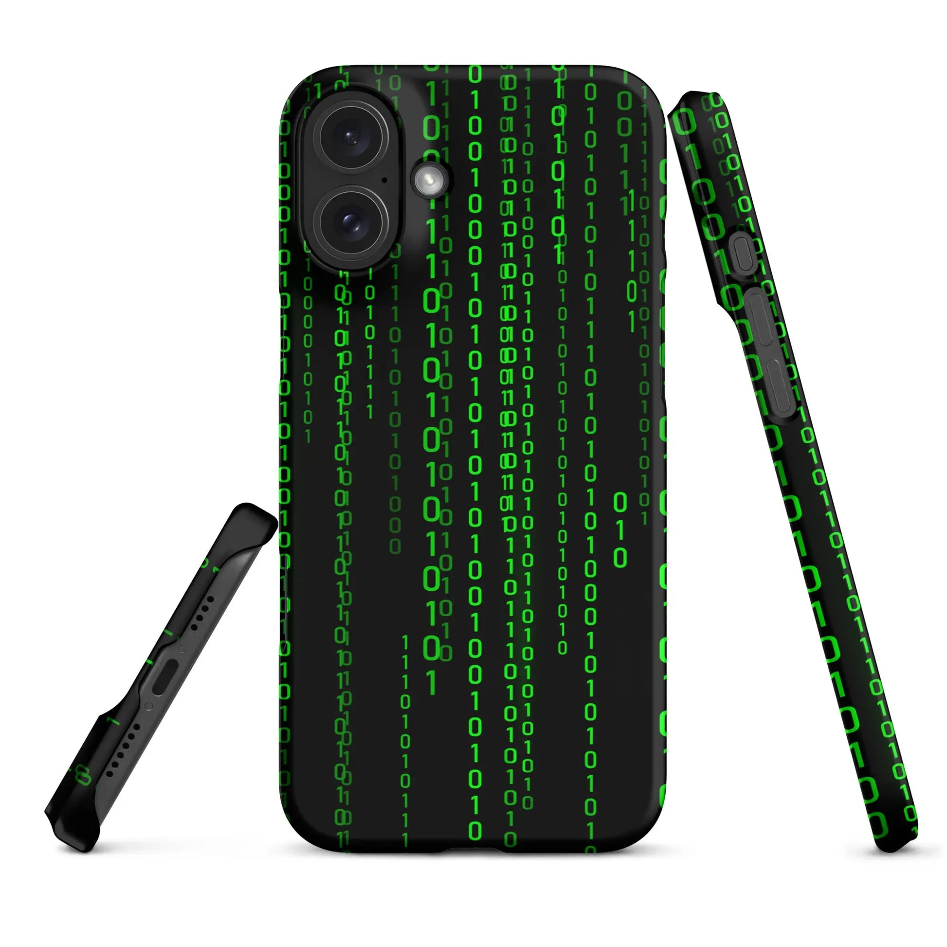 Matrix Falling Binary Snap Case for iPhone® - iPhone 16 Plus