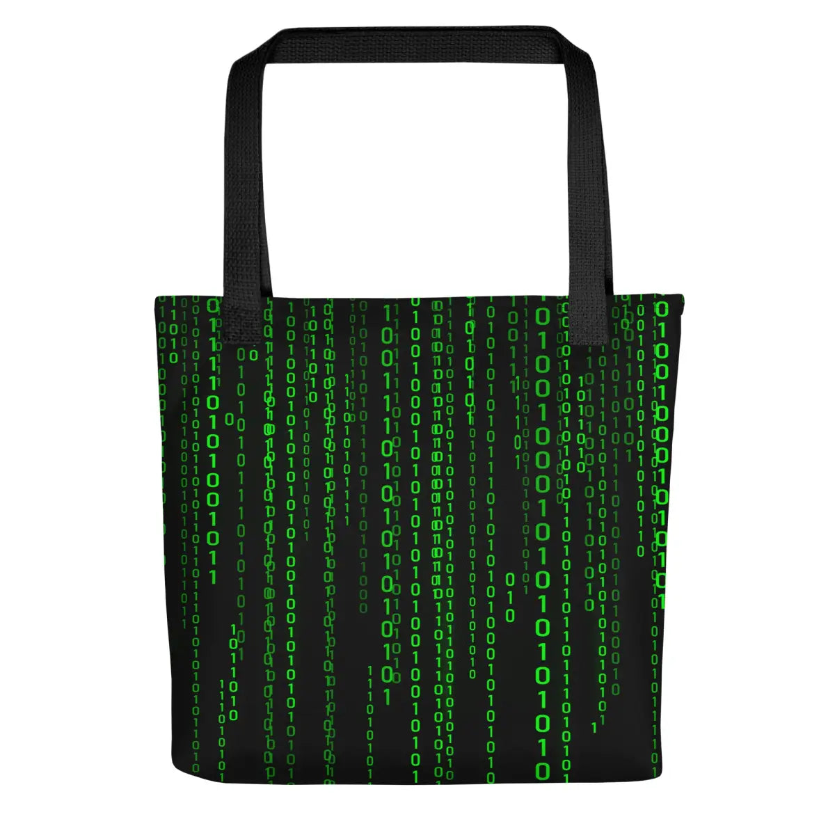 Matrix Falling Binary Tote Bag