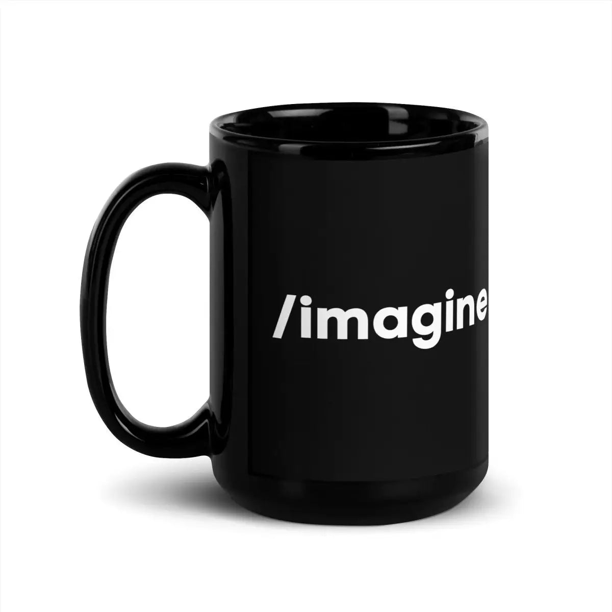 Midjourney /imagine Prompt Black Glossy Mug - 15 oz